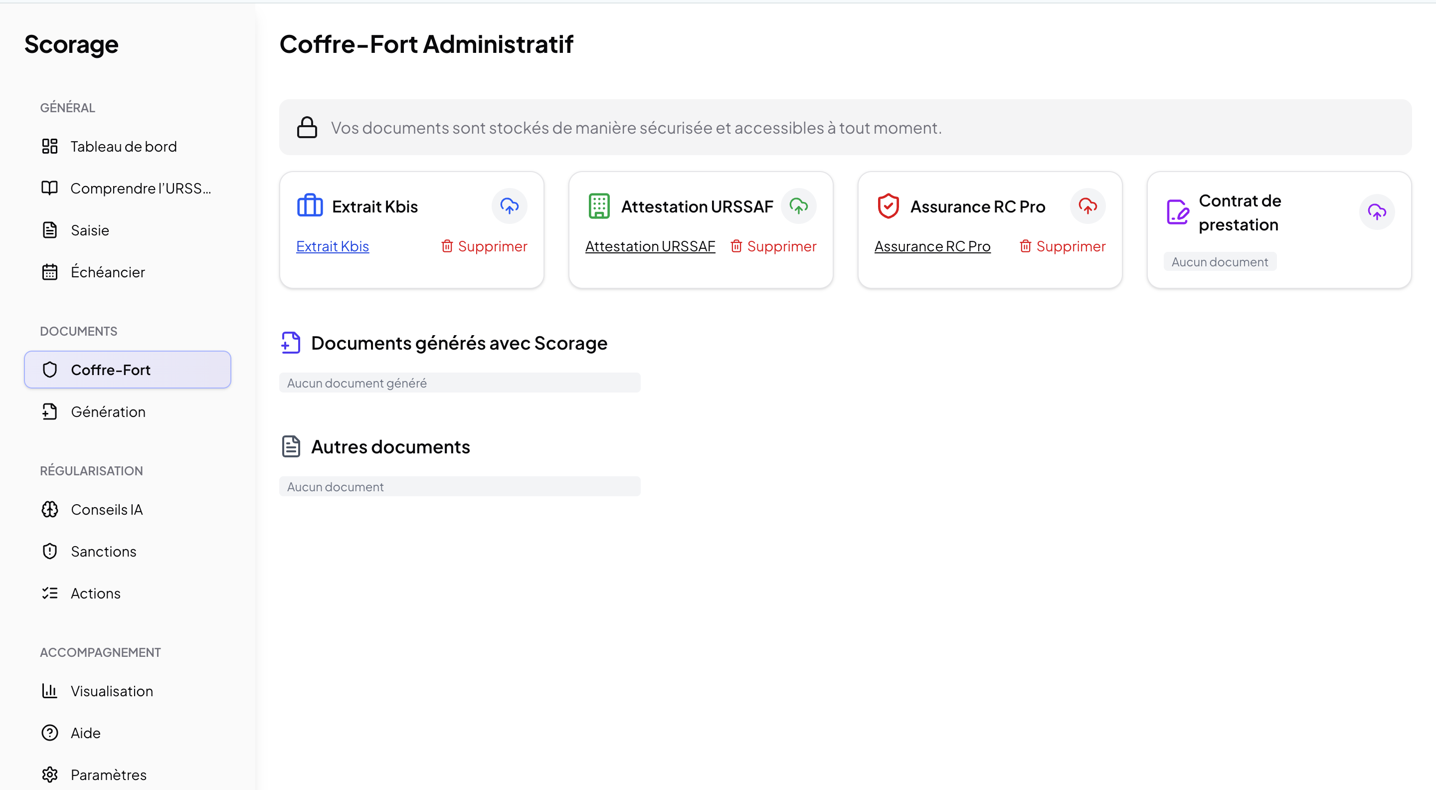 Centralisez dans le Coffre-fort